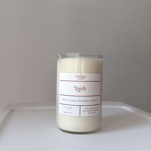 New Lit Up Candle Love Soy Wax Lemon Orange Terpenes 12 Oz Organic Upcycled